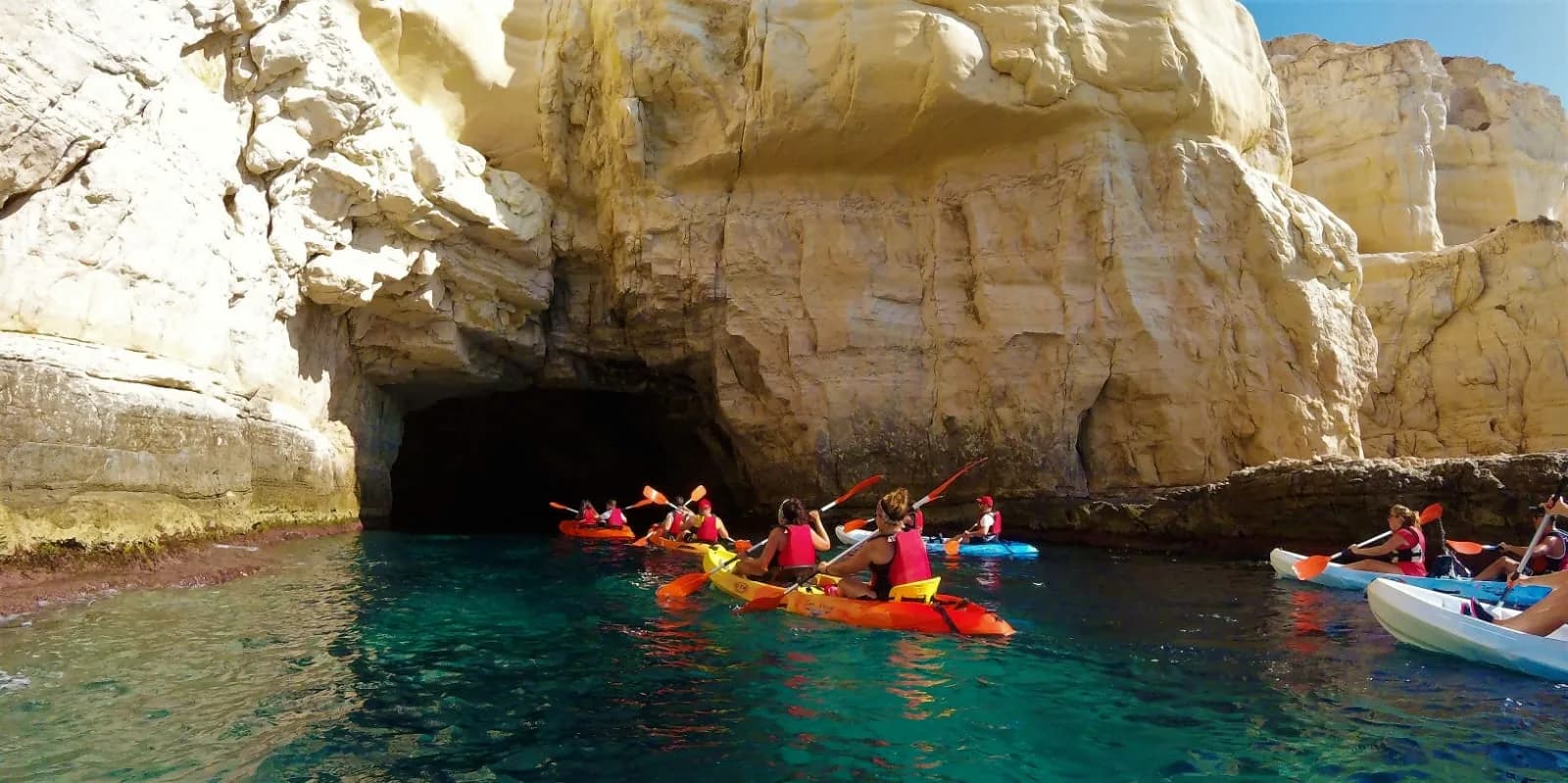 Kayaking at Las Negras – Cabo de Gata Natural Park, volcanic cliffs